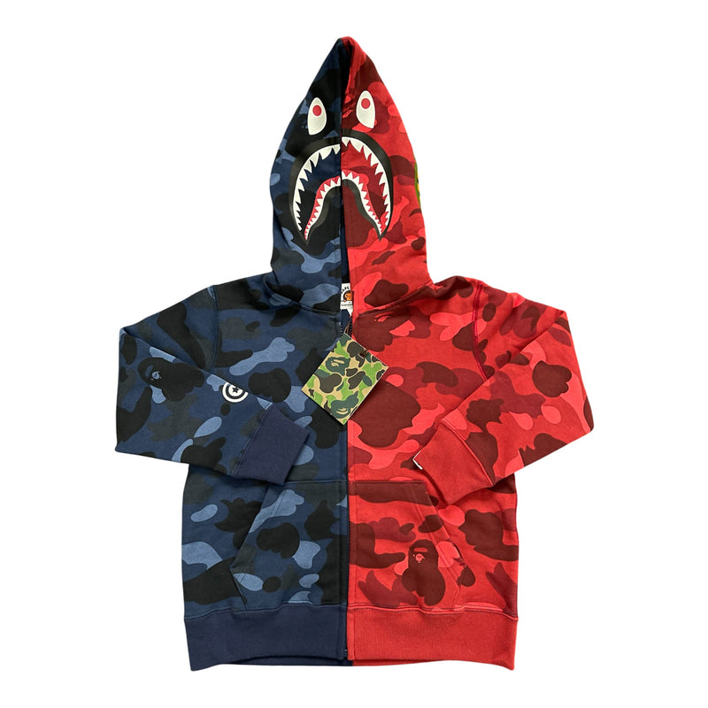 BAPE HALF BLUE/RED CAMO (size: 120/4-5year old)